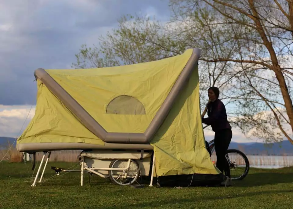 GentleTent presents the B-Turtle two-person bicycle camper