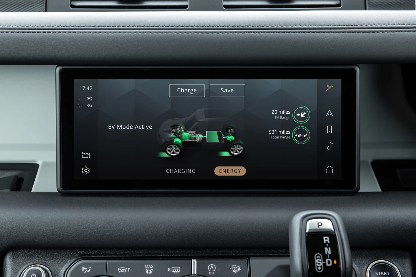 Infotainment system battery info