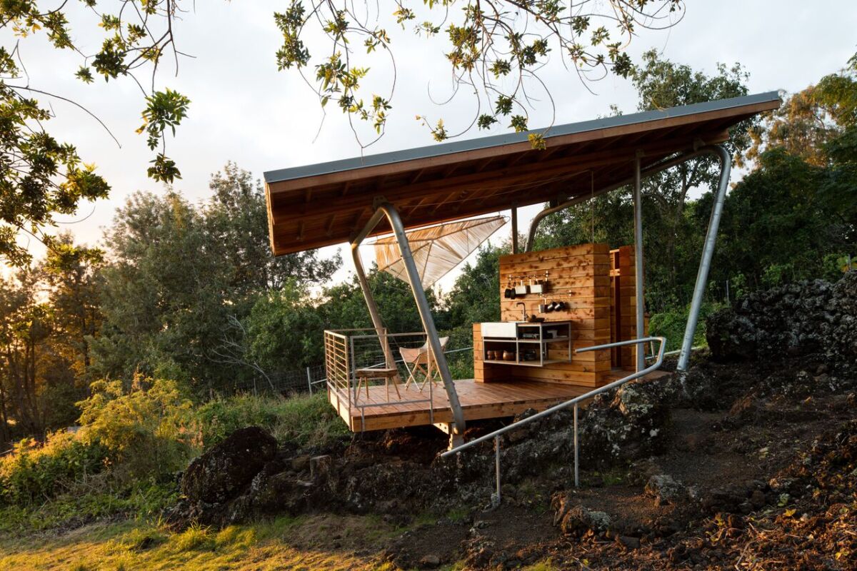Both the Mauka and Makai cabins were conceptualized as an easy to install"home kit"