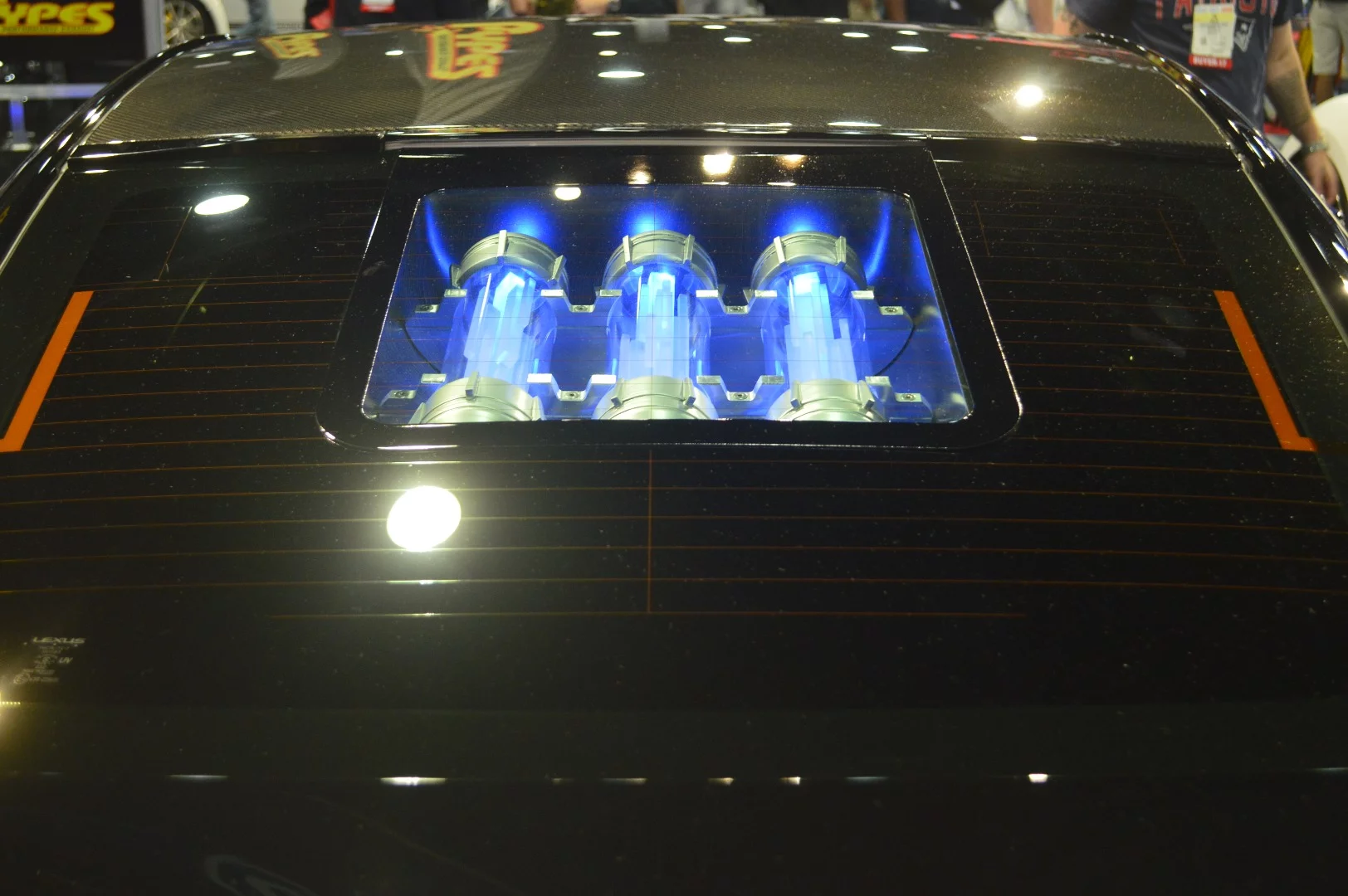 The Lexus Black Panther Inspired LC gets a (imagined) drive boost from the vibranium-powered core