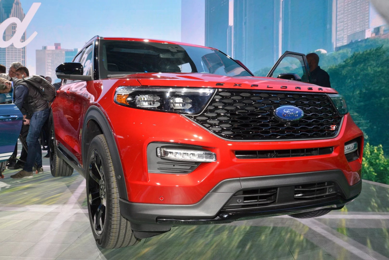 The new Ford Explorer on show at the Detroit Auto Show