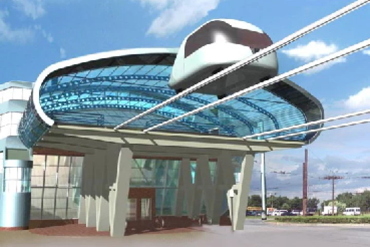 Artists rendering a String Transport system