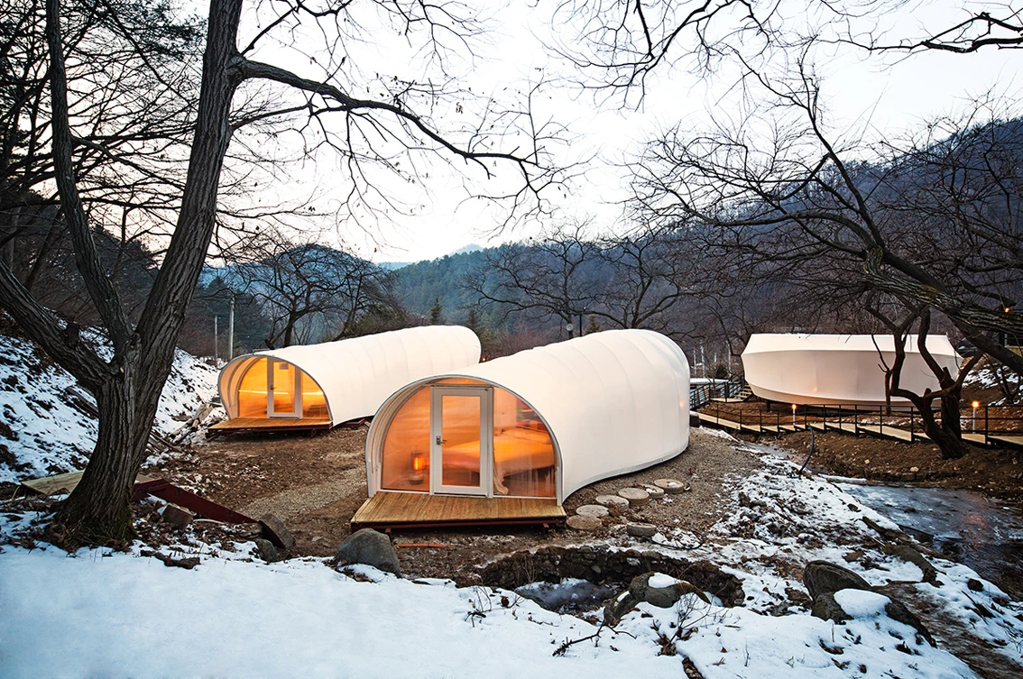 Glamping for Glampers is located in the mountainous region of Yang-Pyeong, South Korea (Photo: June Young Lim)