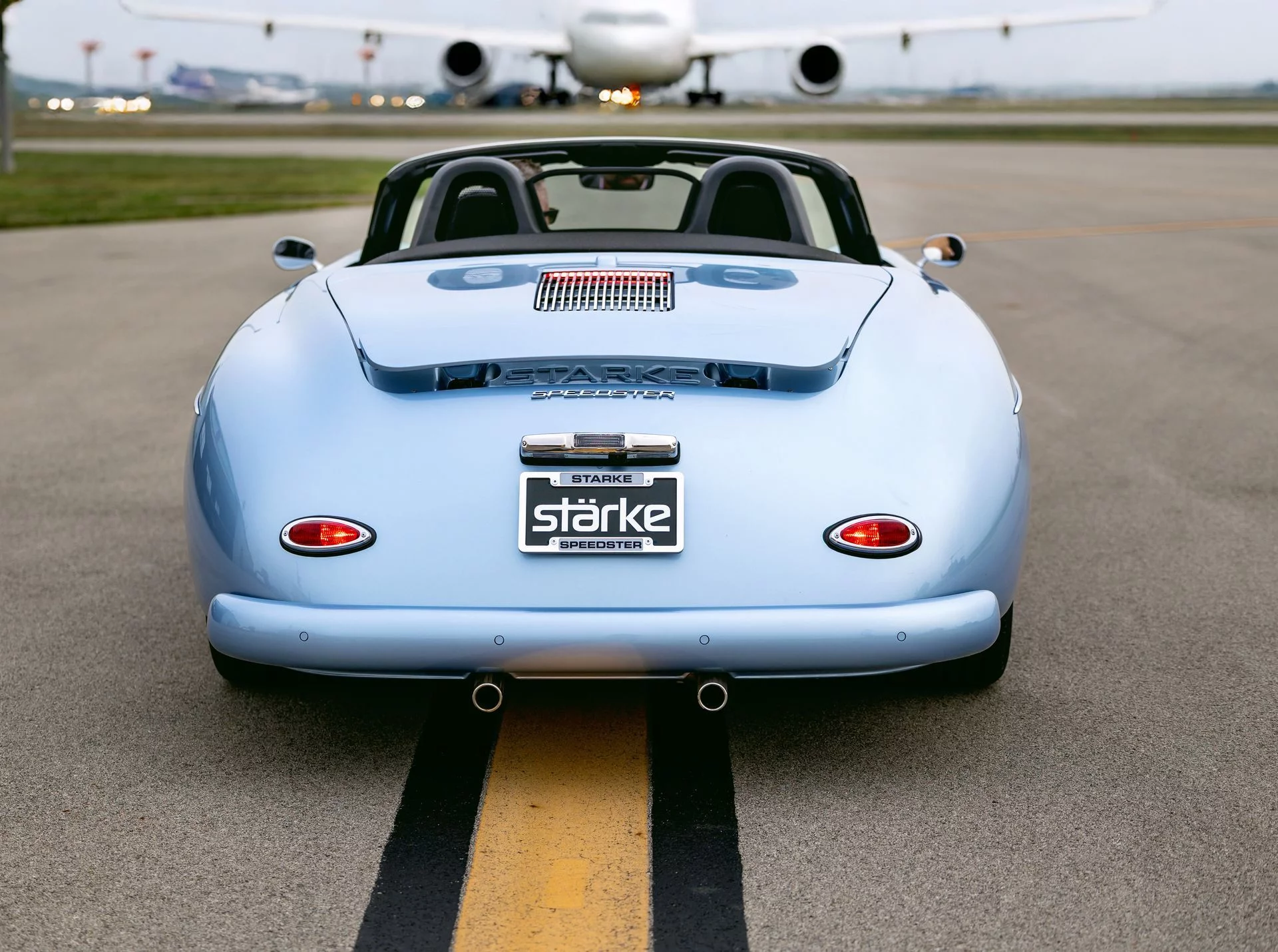 The pop-up aero on the Stärke Motors Speedster is built into the bodywork