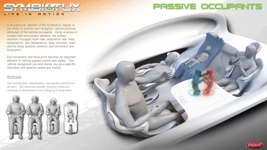 The Peterbilt SymbiotUX's passive occupants mode