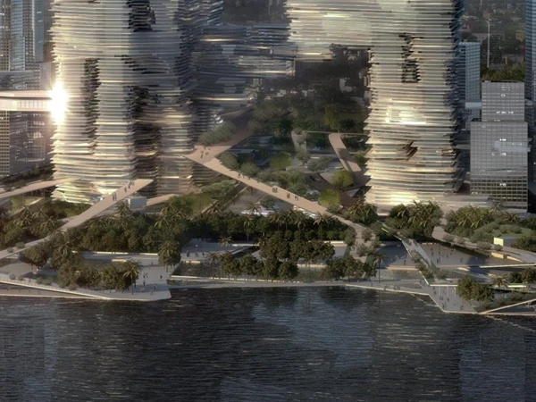 A close up view of the Cloud Citizen complex