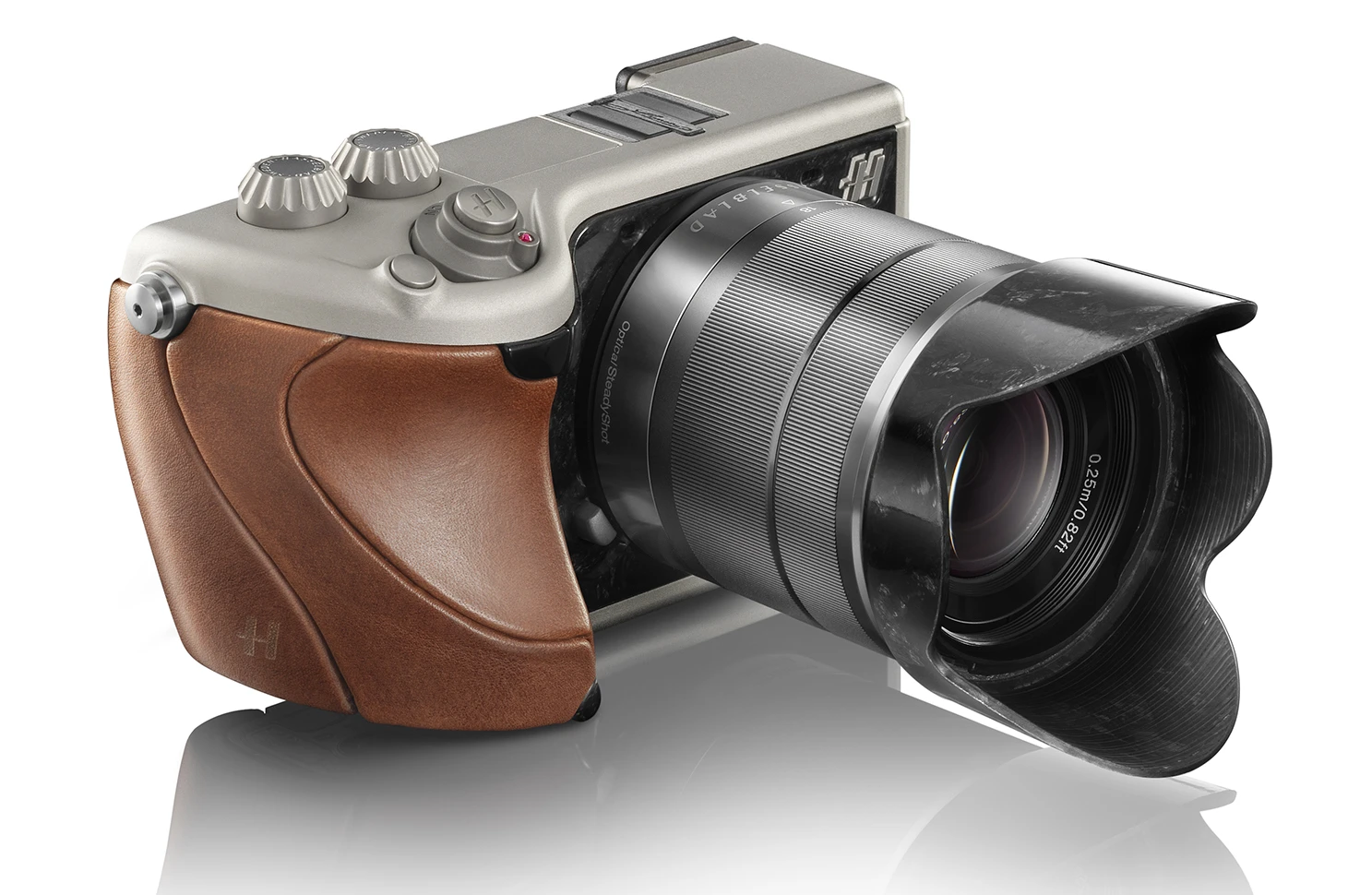 The Hasselblad Lunar collection includes a model with a brown Tuscan leather grip