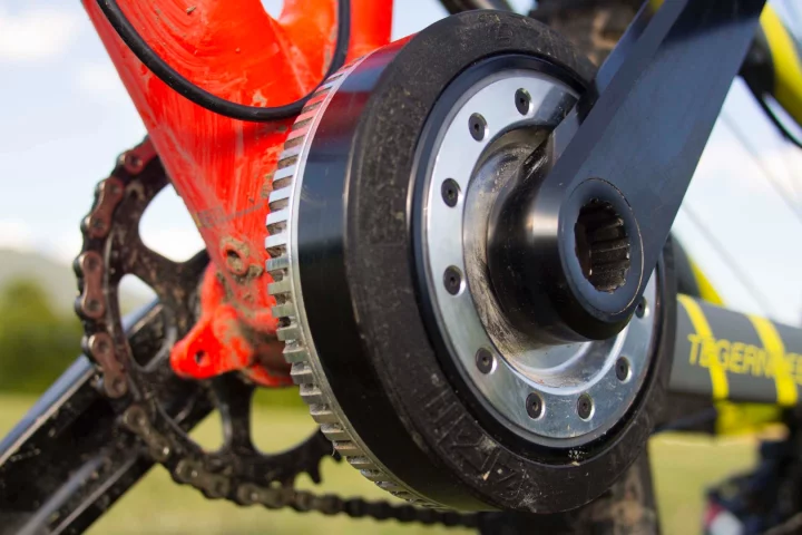 The e-ram motor is integrated into Bionicon's crankset