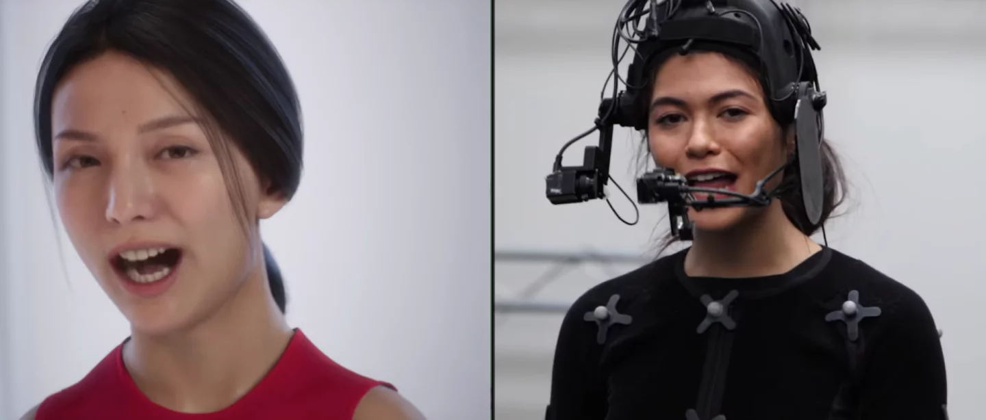 The Unreal Engine system allows for live, real-time rendering of complex digital avatars