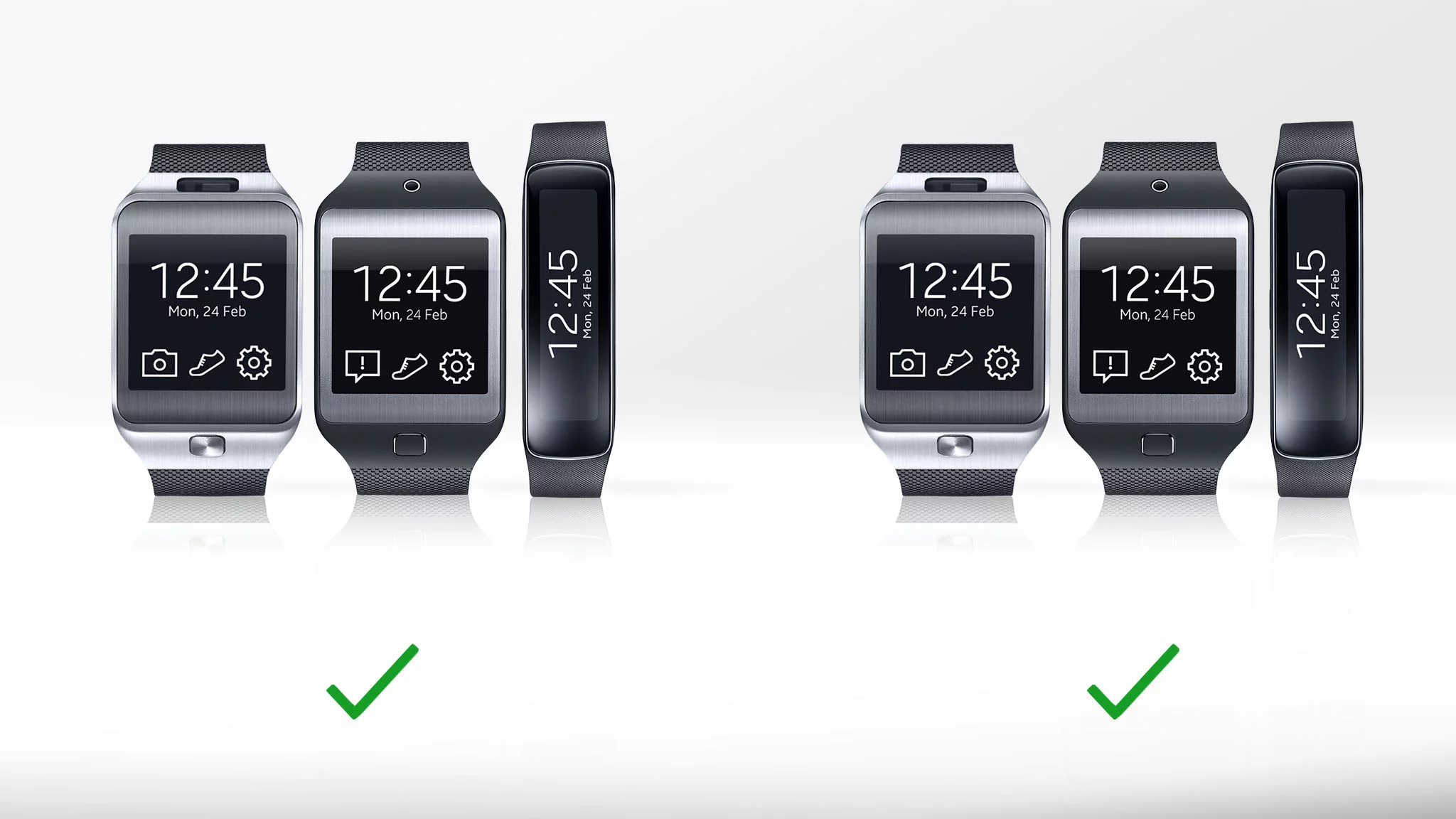 Both devices are compatible with Samsung's upcoming wearables