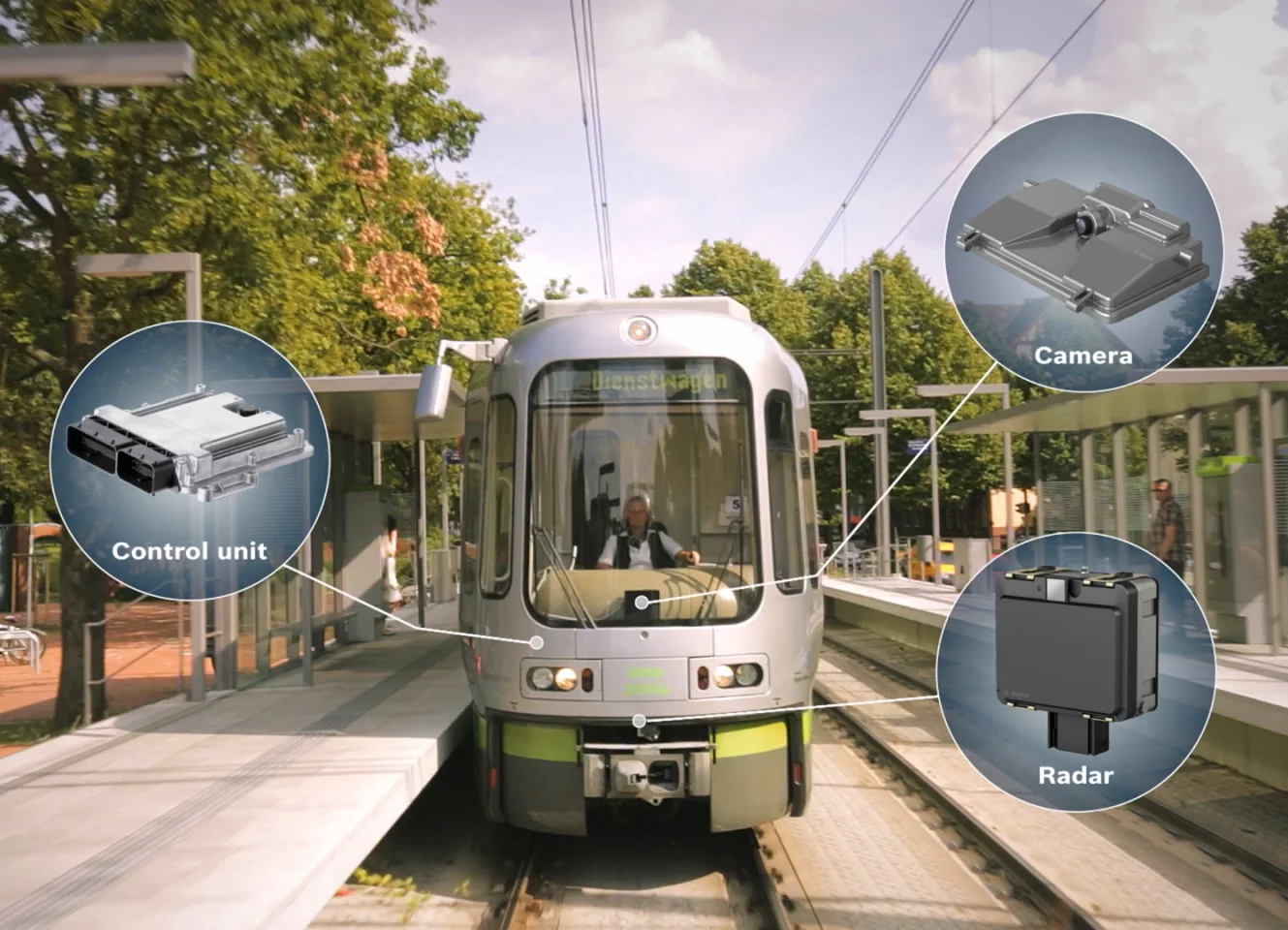 Bosch Engineering adapted the tram system from its automotive technology, which has been in production for some time