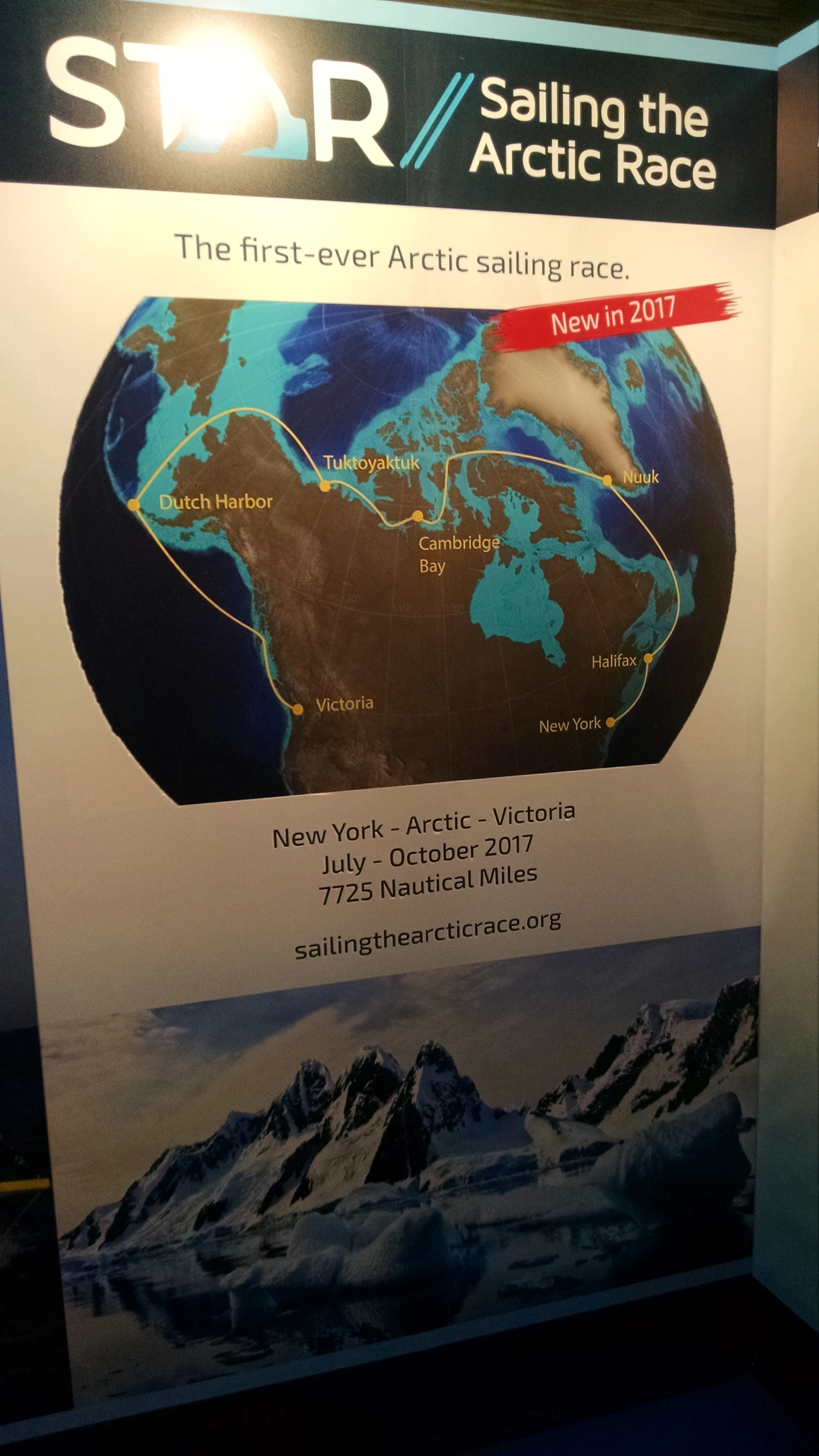 Poster showing the 2017 Sailing the Arctic Race route (Photo: C.C. Weiss/Gizmag.com)