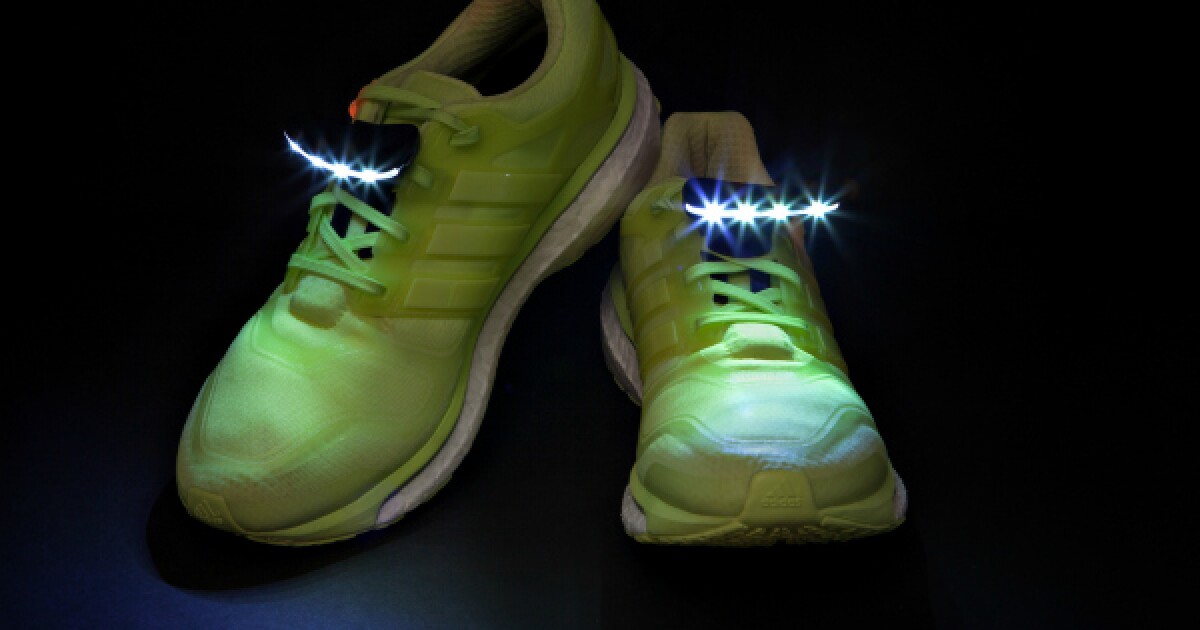 Night Runner Shoe Lights illuminate the path ahead