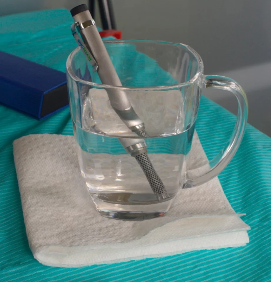 This demo water looked pretty clean to start, but even if it wasn't, it'd would have been after about a minute or so