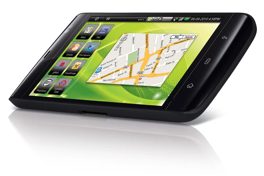 The device offers turn-by-turn navigation courtesy of Google Maps (Image Courtesy of Dell Inc.)