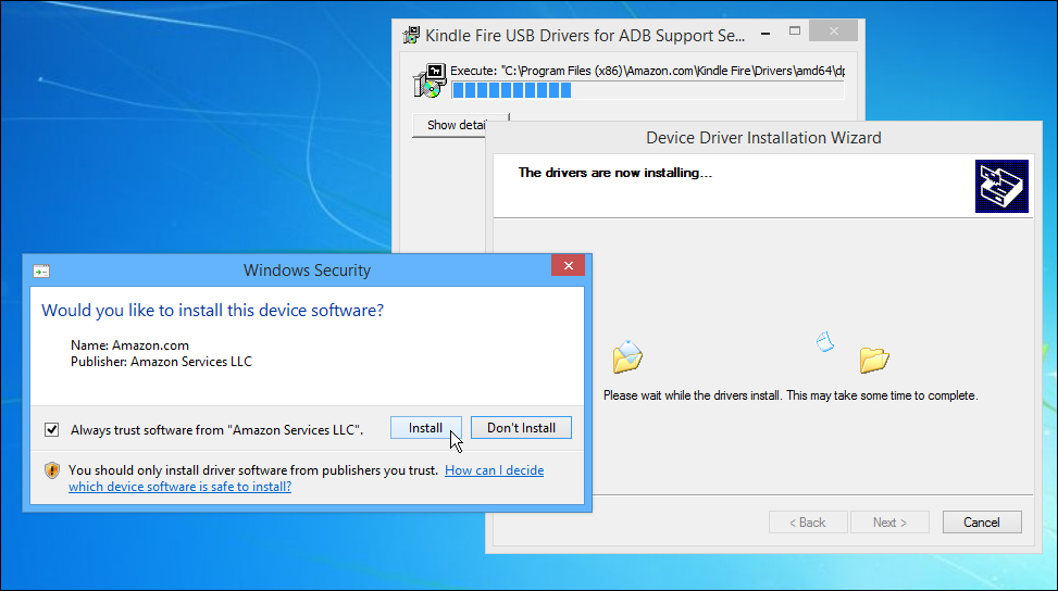 Install the Kindle Fire ADB drivers