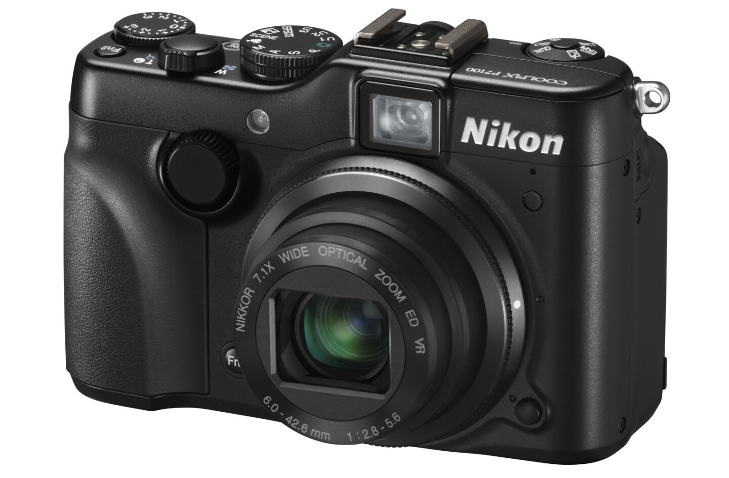 Besting the LED flash on the iPhone, the Nikon P7100 has a built-in flash and a hot-shoe for adding an external flash unit.