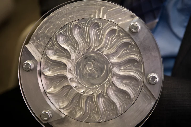 A machined prototype disc