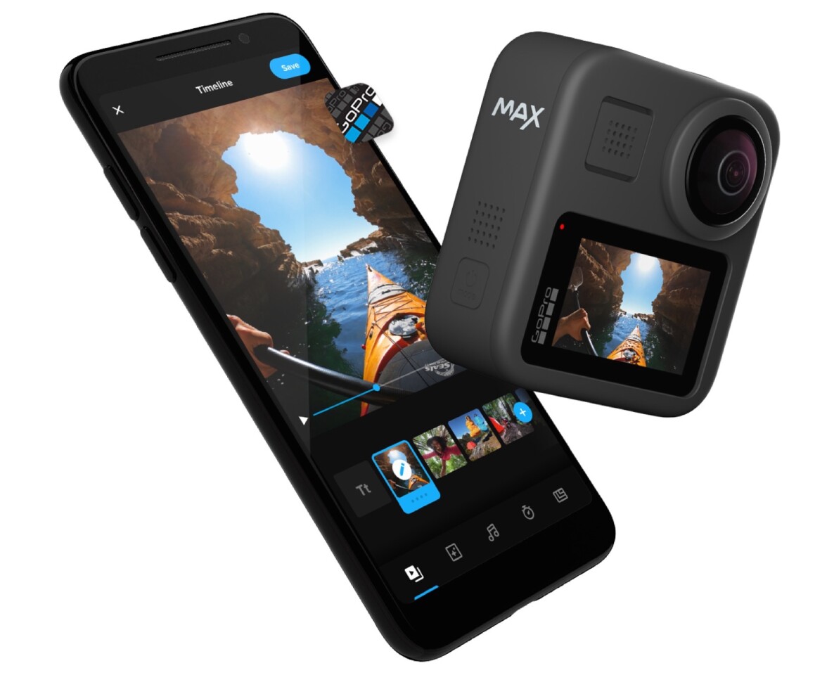 The GoPro Max is controlled via an app