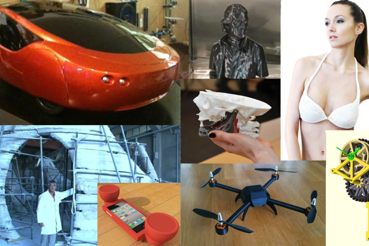 Some of the many and varied items produced using a 3D printer