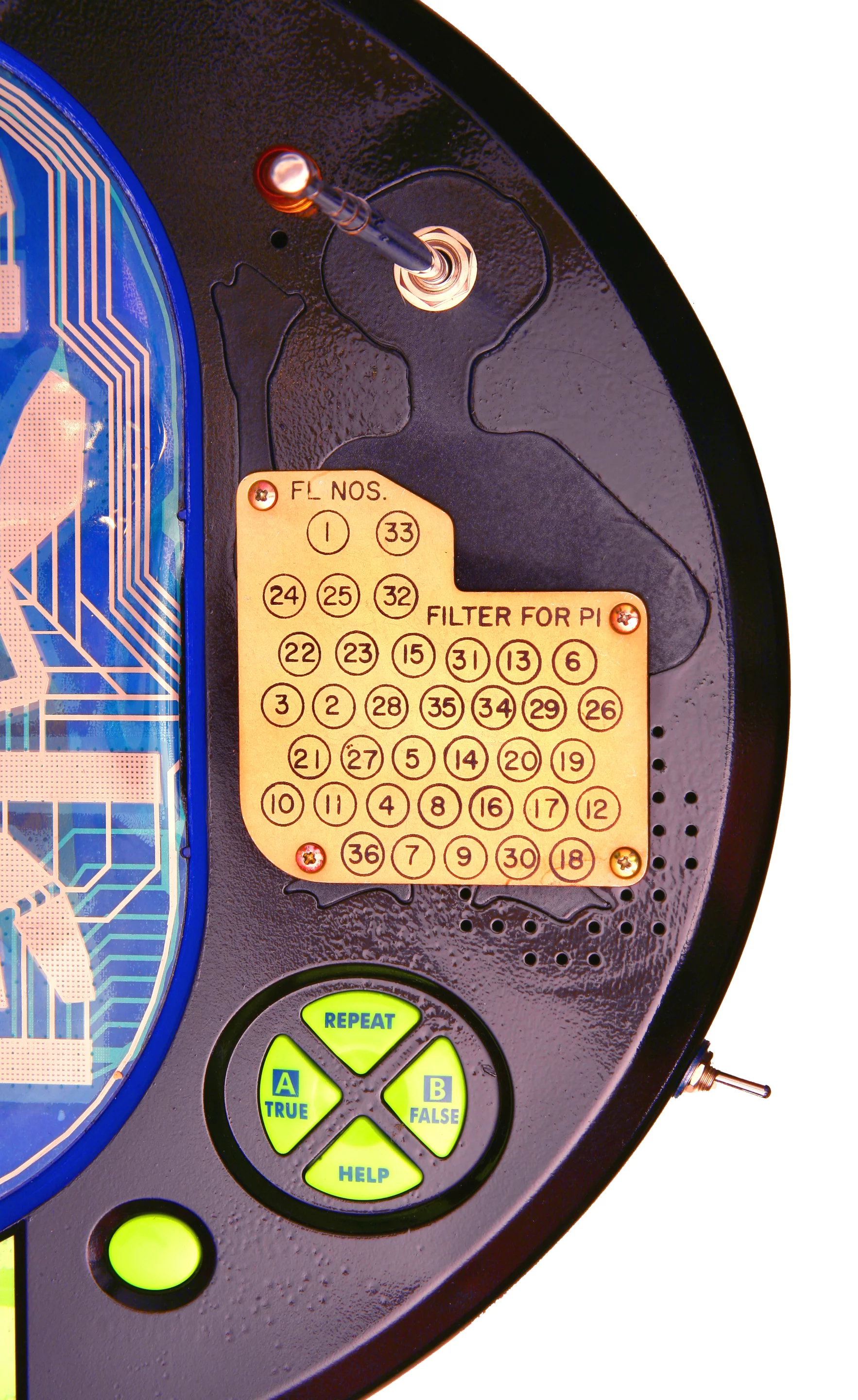 The Filter for PI plate has been wired to a sensitive circuit point, resulting in a variety of sounds when touched or approached by a hand interfering with the RF bombardment