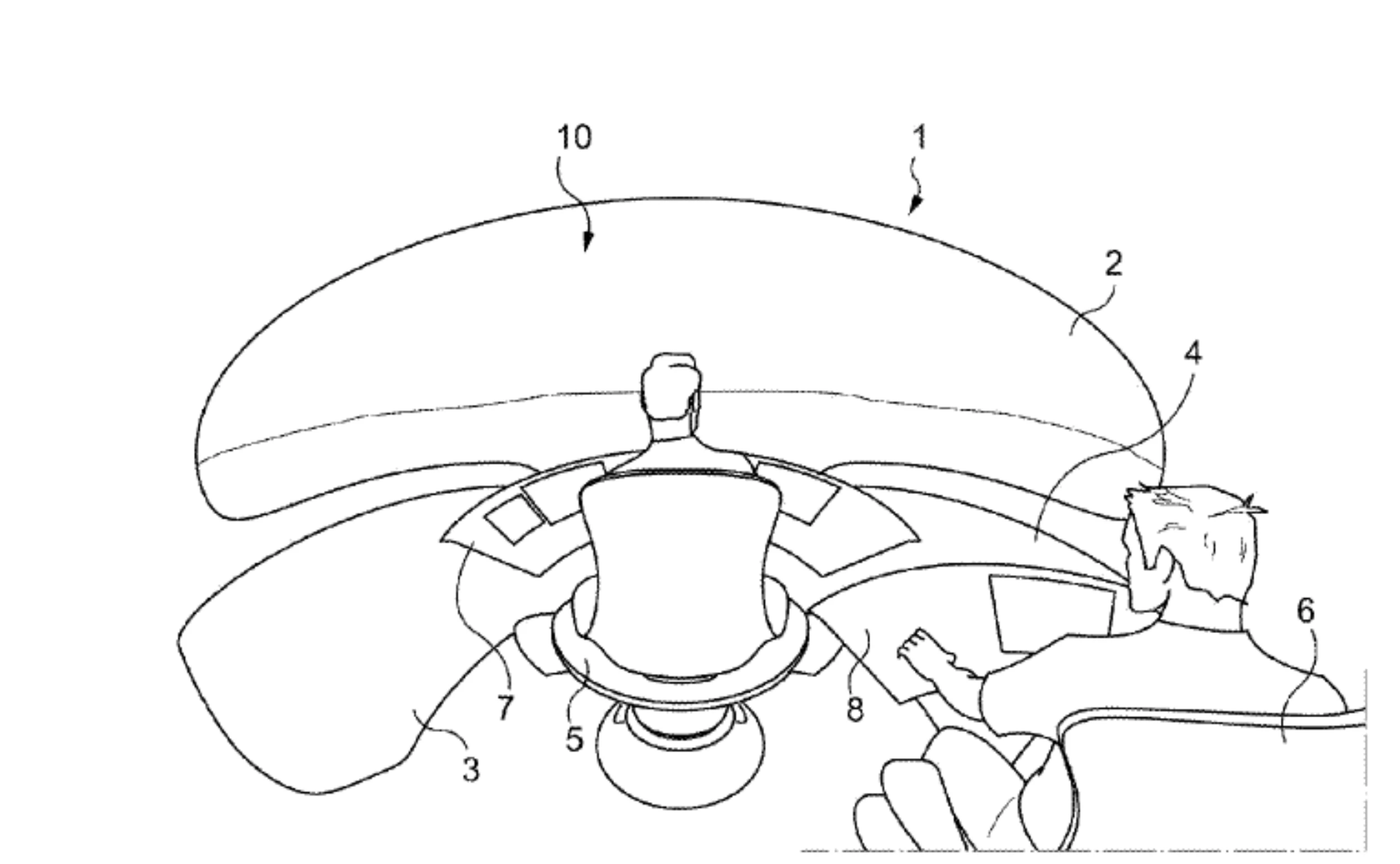 Layout of the virtual cockpit display