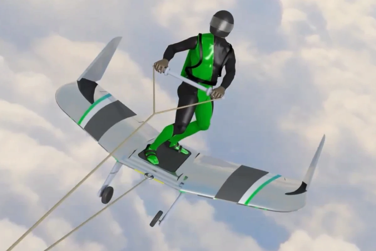 WingBoarding would see adrenalin junkies towed behind a plane atop a winged board