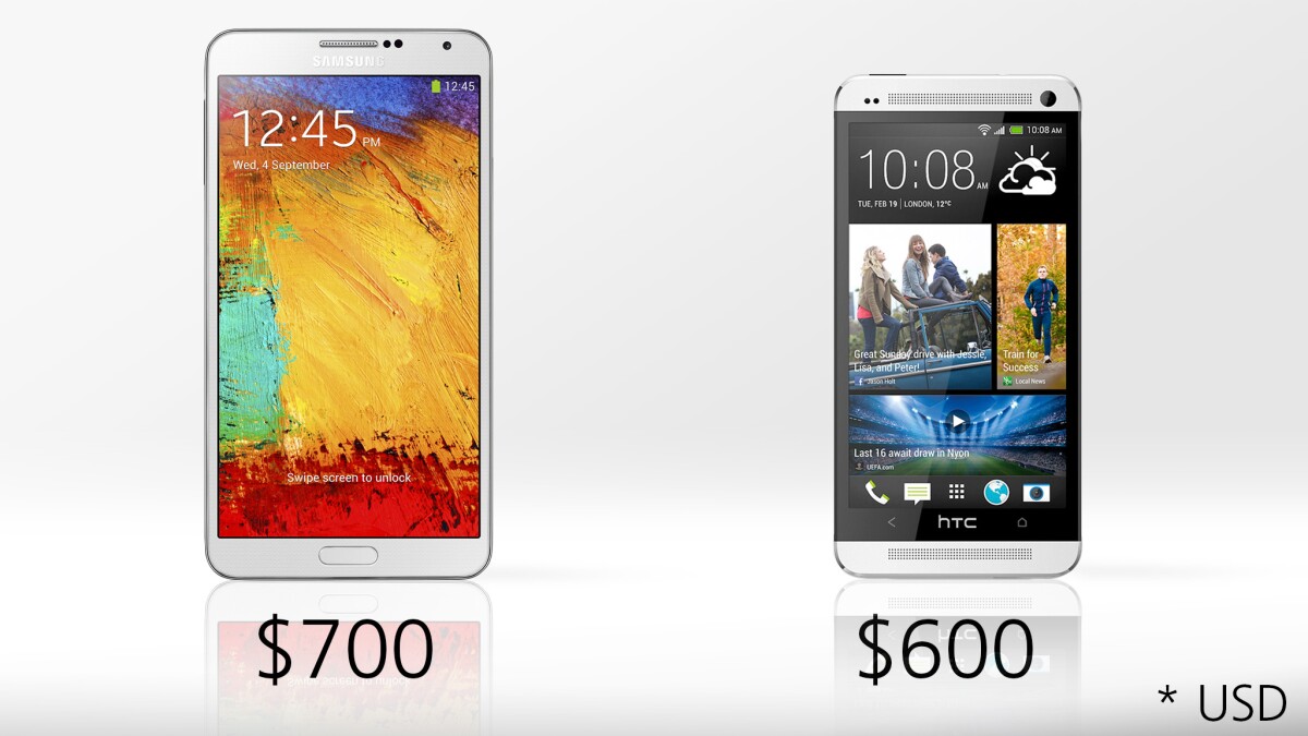 Typical off-contract prices for both handsets