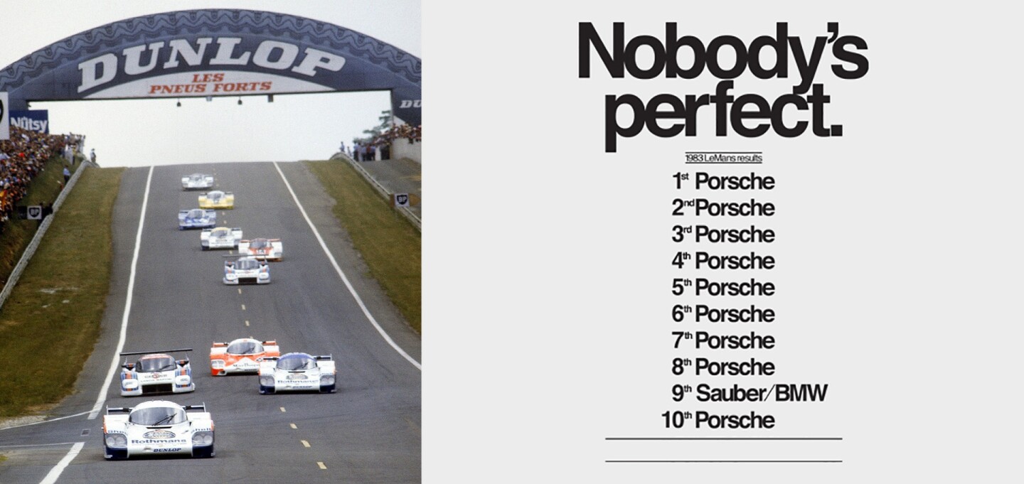 The previous record price for a Porsche of $10,120,000 was also achieved by Gooding & Company when a Le-Mans-winning 1982 Porsche 956 sold at Pebble Beach in 2015. The advert (above right) which that car helped write the copy for is testimony to the monumental heritage which the Type 64 began.
