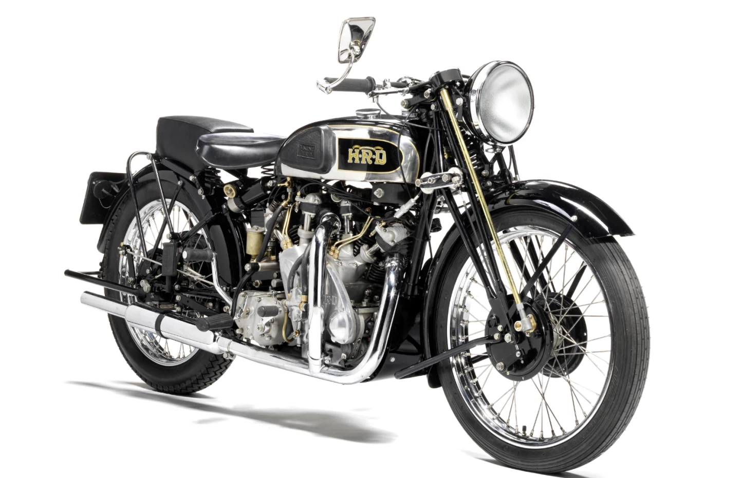 Pre-WW2 Vincent Rapides are highly sought-after. Indeed, a 1939 Vincent-HRD Series-A Rapide sold for GBP£275,900 (US$418,940) at Bonham's Spring Stafford sale earlier this year, another sold for £225,500 (US$366,775) at the Spring Stafford sale in 2012, and still another sold for £198,400 (US$357,291) in London in September, 2008. Our bet is that this 1938 Vincent-HRD 998cc Series-A Rapide will fetch a lot more than it's estimate, maybe as much as three times it's estimate in fact.