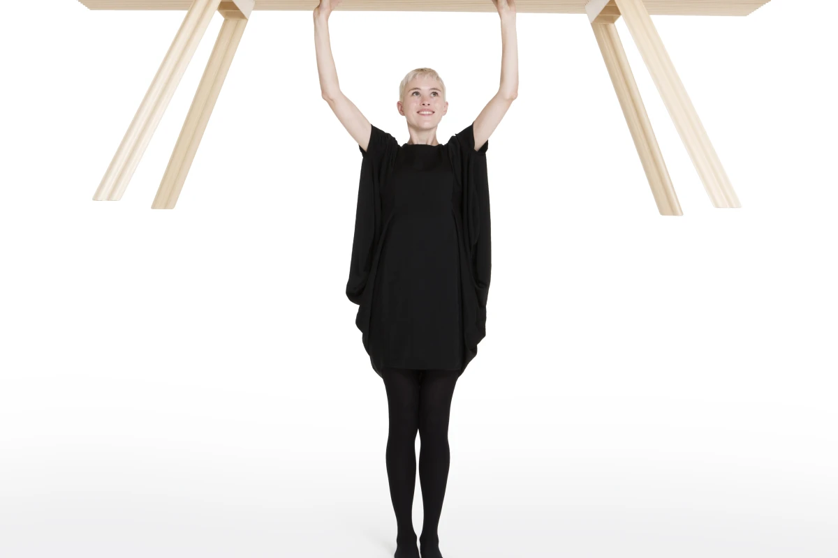 British industrial designer, Benjamin Hubert has created "the world’s lightest timber table"