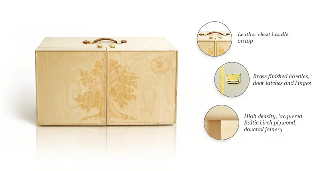 A leather handle makes the Summit Traveler easy to carry to camp