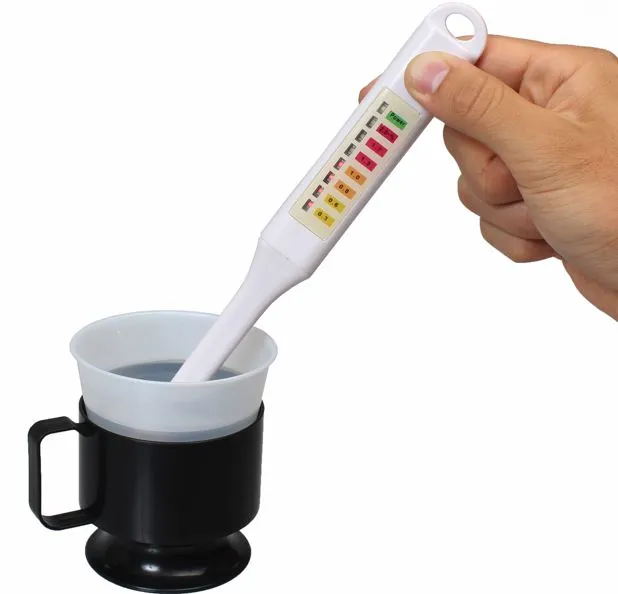 The meter can’t be used on solid or cold foods