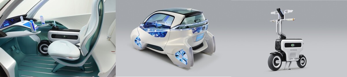 The Honda Micro Commuter Concept also included a Motocompo as secondary transport