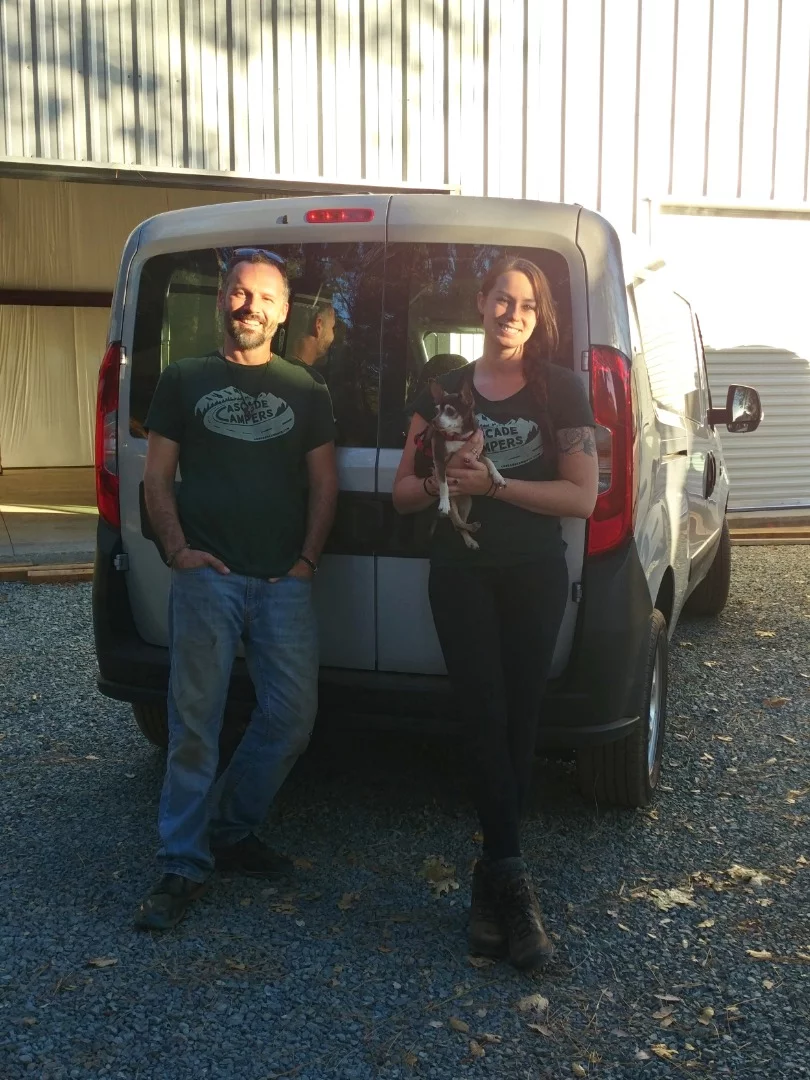 Zach Yeager (left) is the founder of Cascade Campers