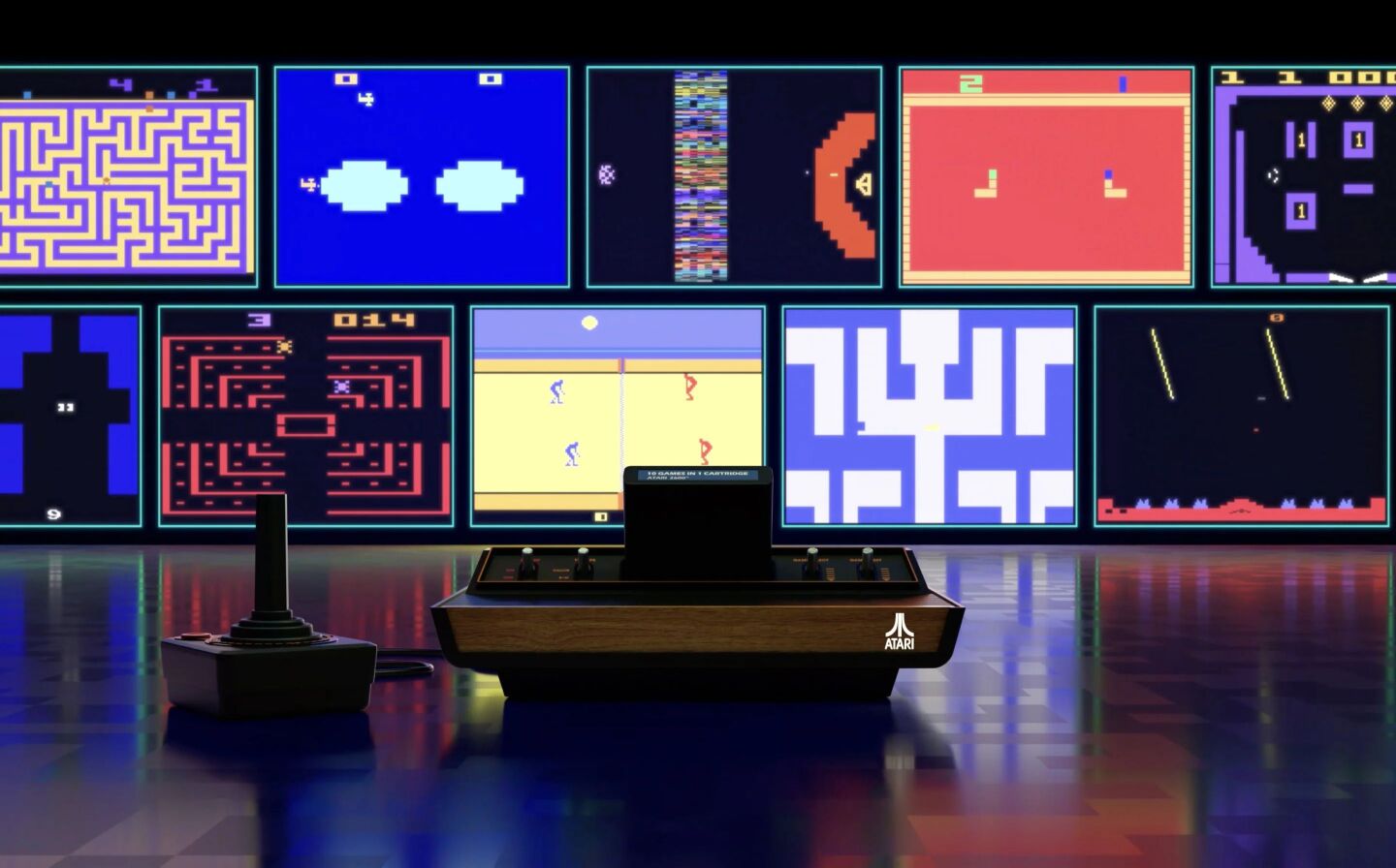 The Atari 2600 Plus ships with a 10-game cartridge, but will also work with original 2600 and 7800 cartridges