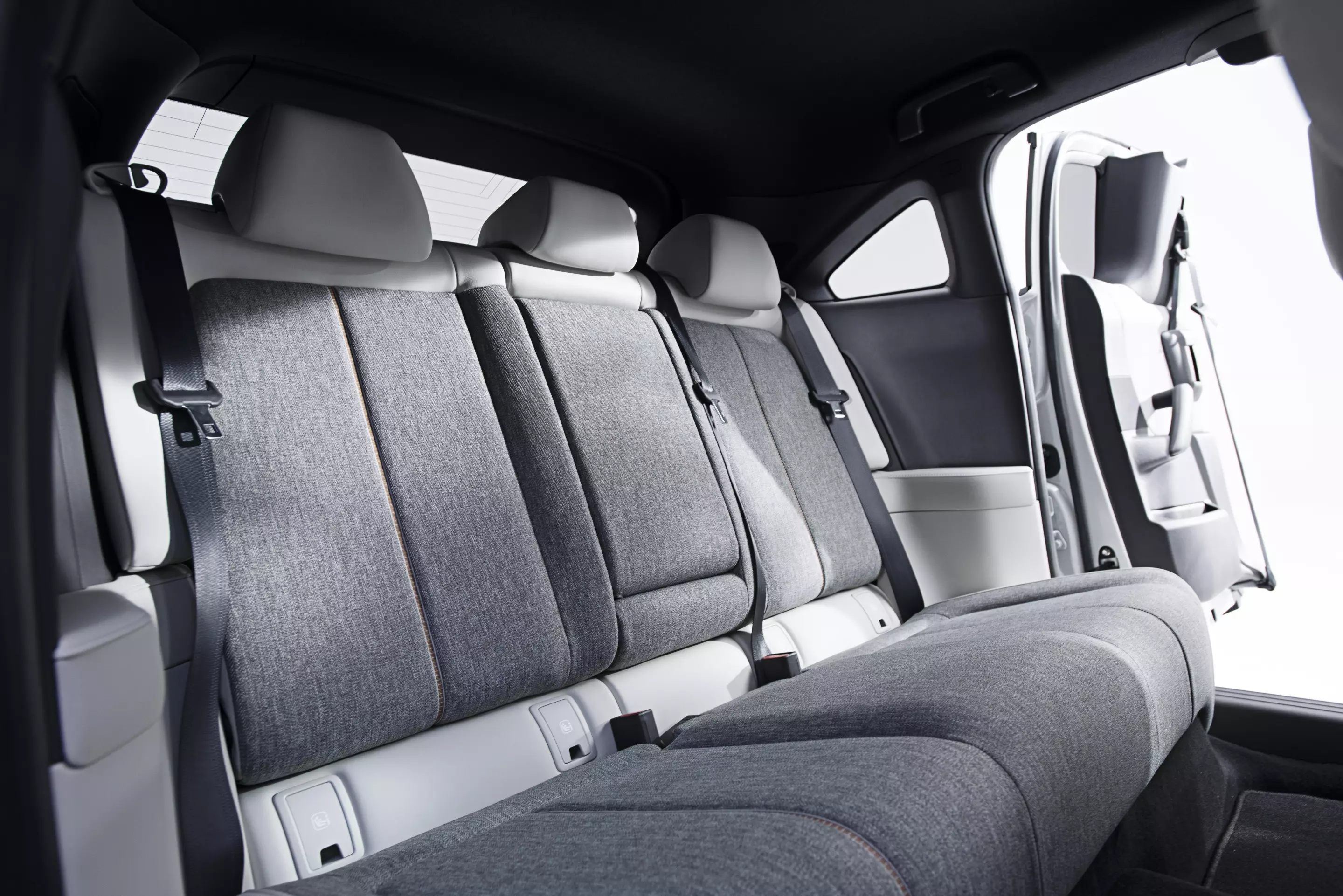 The rear seating in the Mazda MX-30 is designed to be similar to a couch in a living room