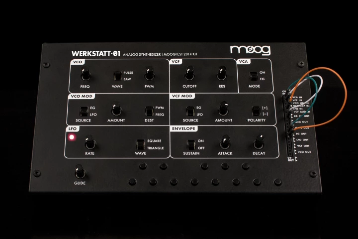 The limited edition Werkstatt-Ø1 Moogfest 2014 Kit from Moog