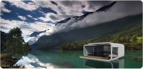 The module comes fully furnished and is adaptable to a diverse range of environments, creating an ideal weekend getaway