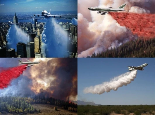 Photo simulations - Evergreen's 747-based Supertanker