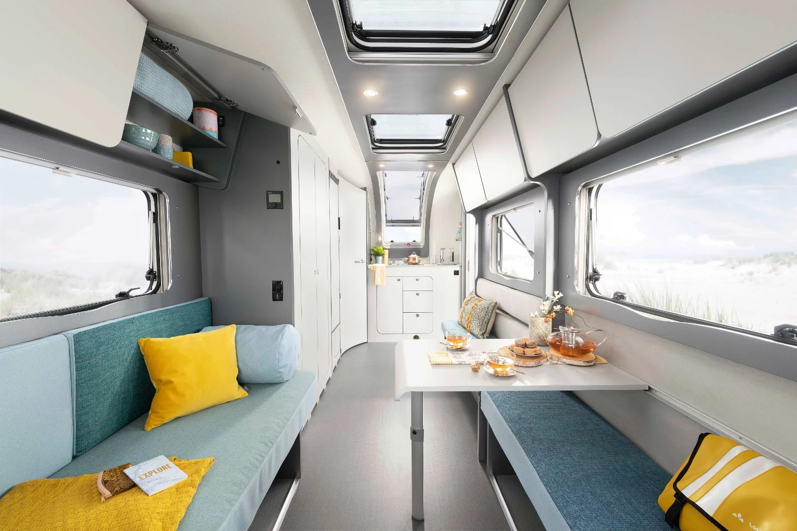 We can confirm that the interior feels spacious and open for a small caravan