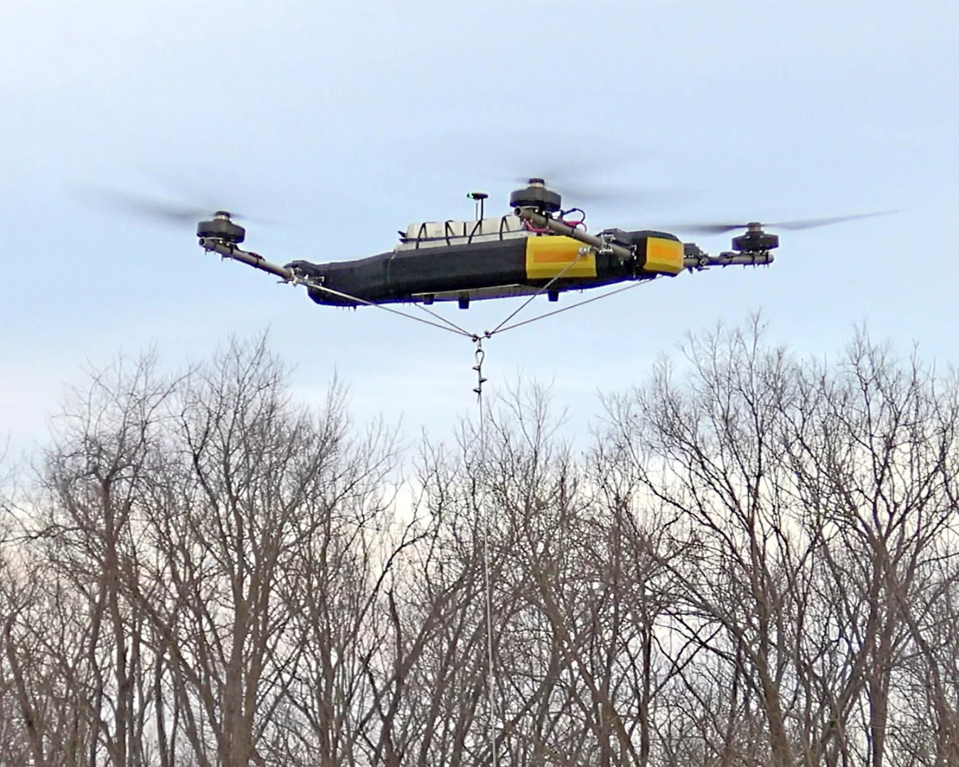 The Dauntless UAV in flight