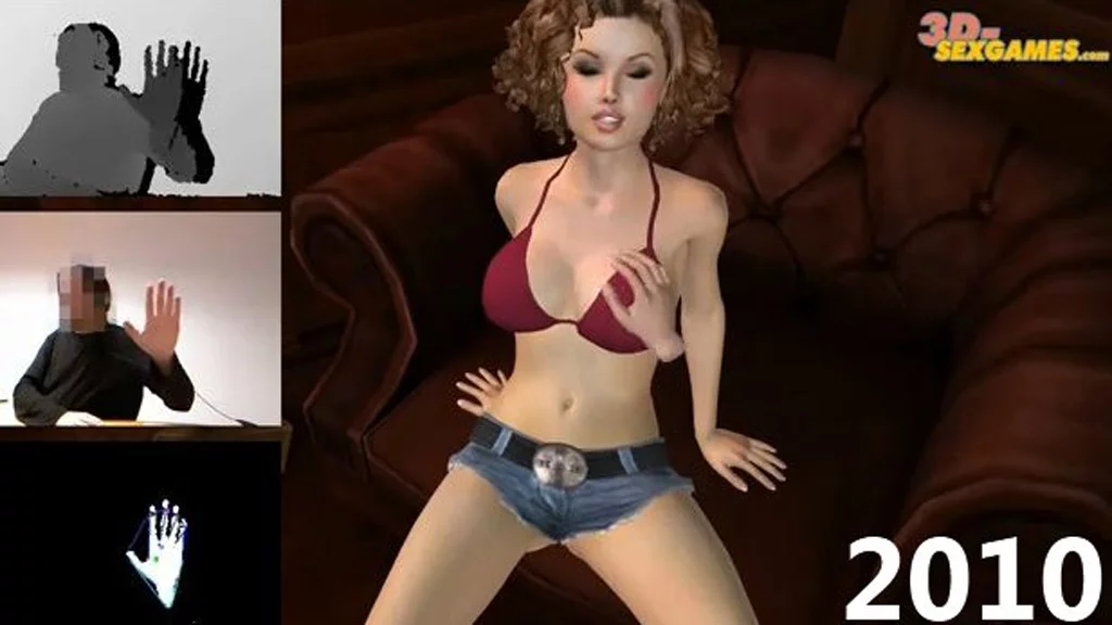Thing gets down to business in a virtual sex game using the Kinect (Image: CrunchGear