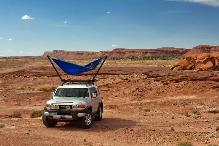 The type of treeless environment that inspired the TrailNest brand and stand