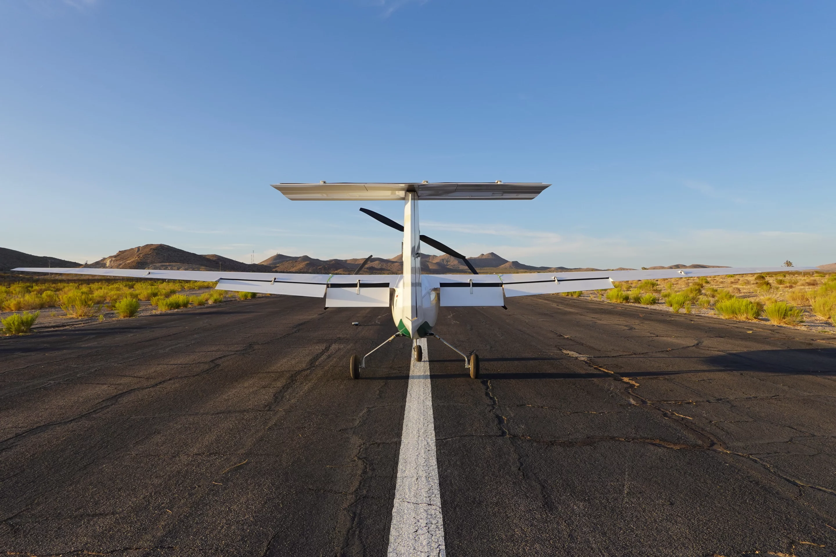 A rear view of the Pelican
