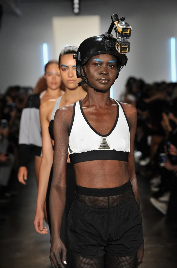The Chromat Aeros Sports Bra at Chromat's Spring/Summer 2016 runway show at MADE Fashion Week
