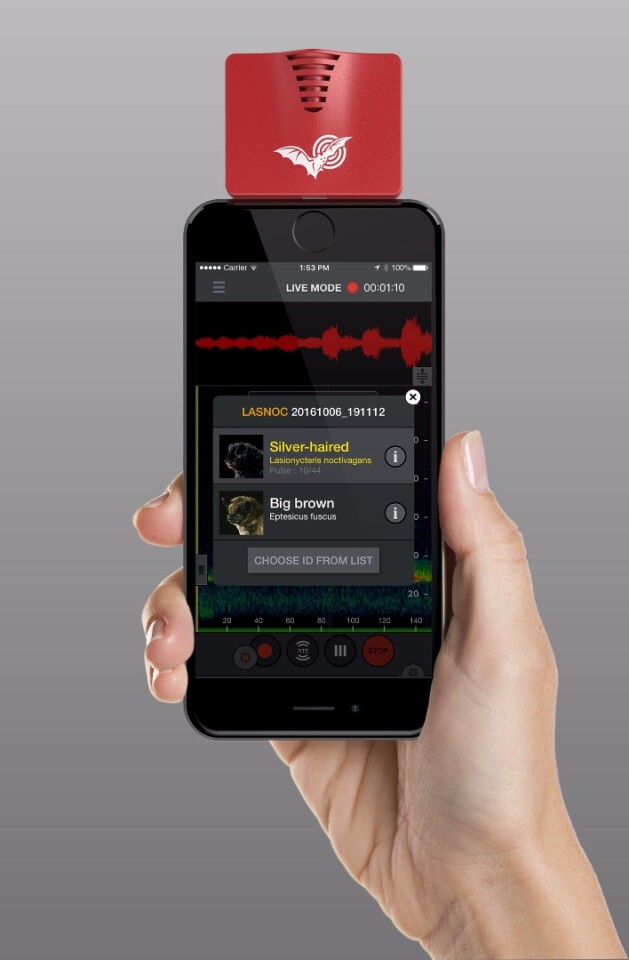 The Echo Meter Touch 2 plugs into the Lightning port of an iPhone, iPad or iPod touch