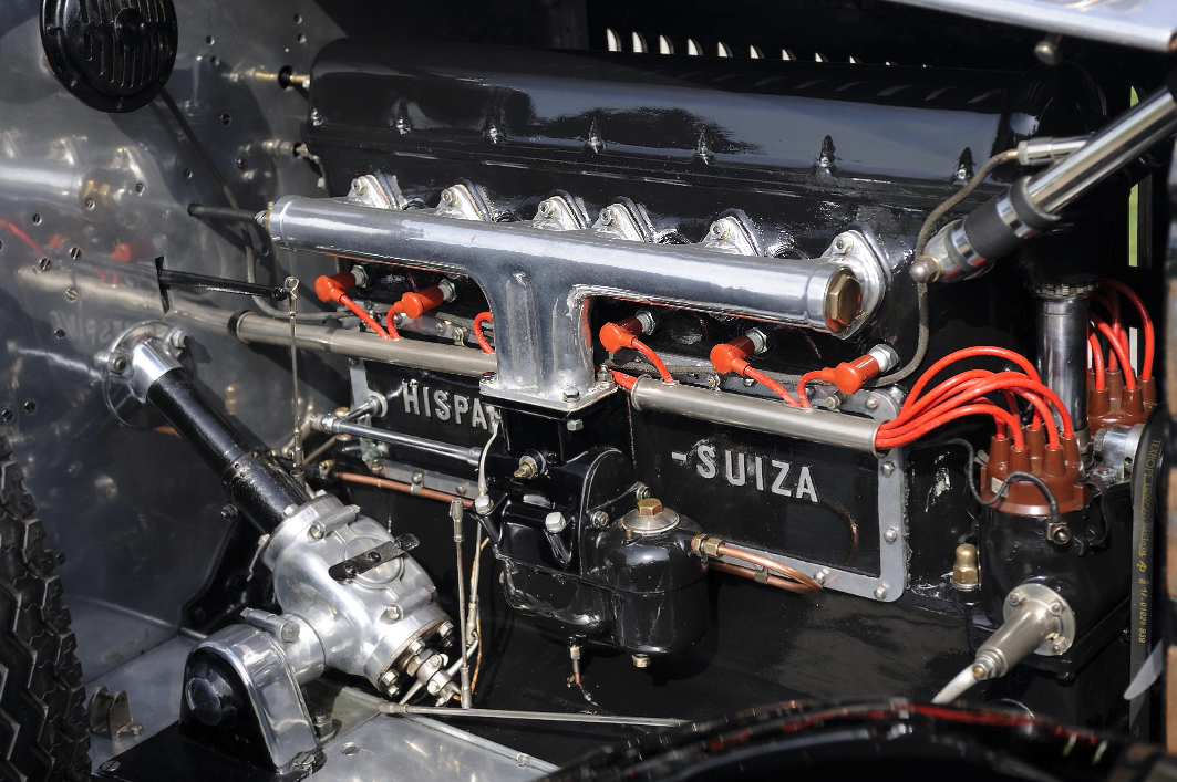 There is no more premium brand than Hispano Suiza, and this 1925 Hispano-Suiza H6B 32CV Coupé de Ville coachwork by Carrosserie Kellner is superb in every respect. The H6 six cylinder engine, in this case a 6,597 cc straight six, was designed by Marc Birkigt, being essentially half of his V12 aero engine which earned the respect of all those who worked on or near it during WW1. The seven-bearing crankshaft was milled from a 600 lb (272 kg) steel billet, while the block used screwed-in steel liners, and the water passages were enameled to prevent corrosion. The car sold for $408,393 (€333,500)