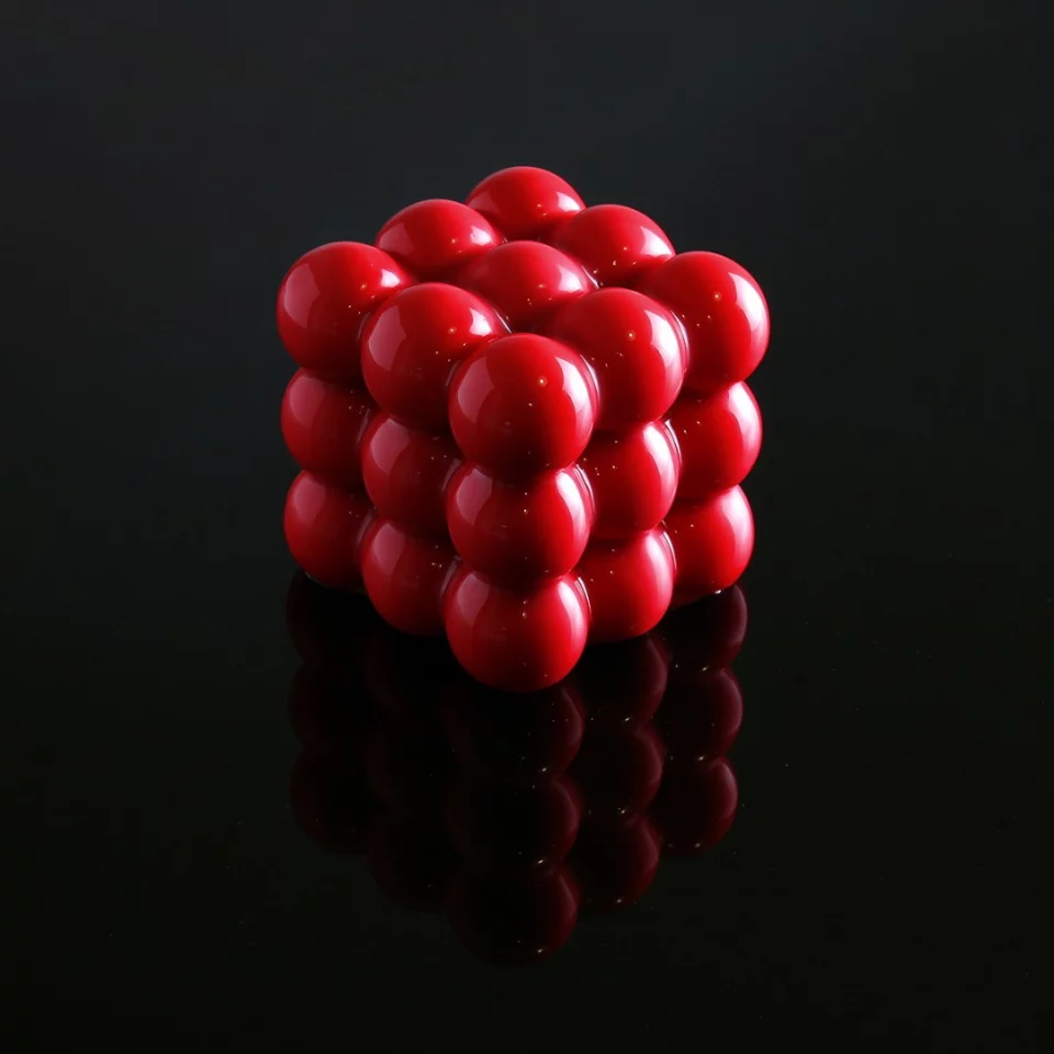 One of the early geometric moulds dubbed '3X3X3 Spheres'