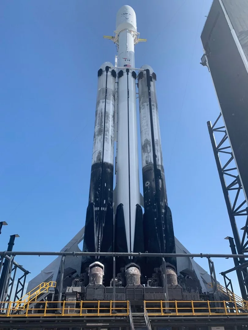 STP-2 is the first mission to reuse side boosters from an earlier Falcon Heavy flight